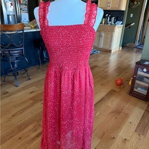 Maurices Red and White Skirt Set